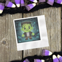 Niedlich Adorable Frankenstein Paper Napkin