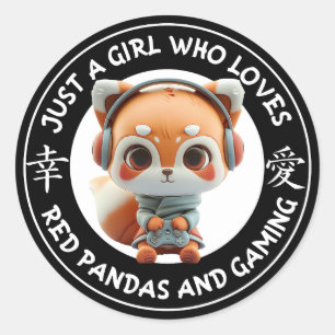 Niedlich Adorable Fun Chibi Red Panda Sticker