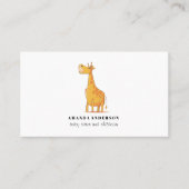 Niedlich Adorable Giraffe Kinderbetreuung der Baby Visitenkarte (Vorderseite)