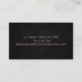 Niedlich Adorable, Glitzer Cupcake, schwarz Visitenkarte (Rückseite)