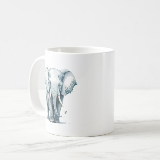 Niedlich Adorable Gray Elephant Kitchen Kaffeetasse (Vorderseite Links)