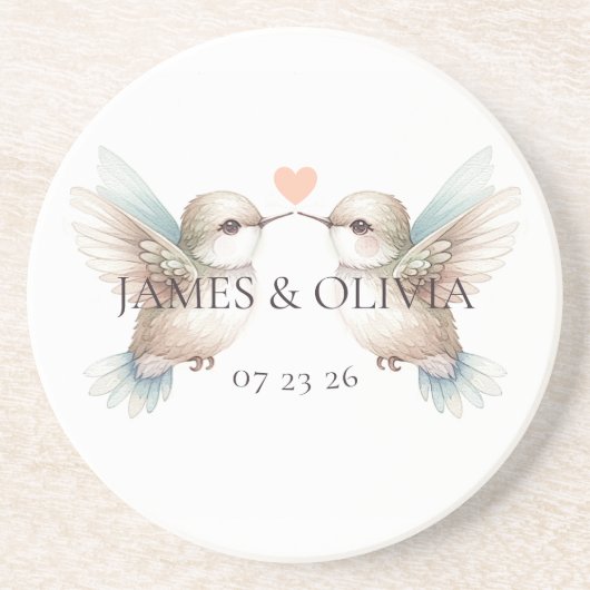 Niedlich Adorable Hummingbird Getränkeuntersetzer (Vorne)