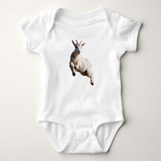 Niedlich Adorable Jumping Baby Goat Kid Baby Strampler (Vorderseite)