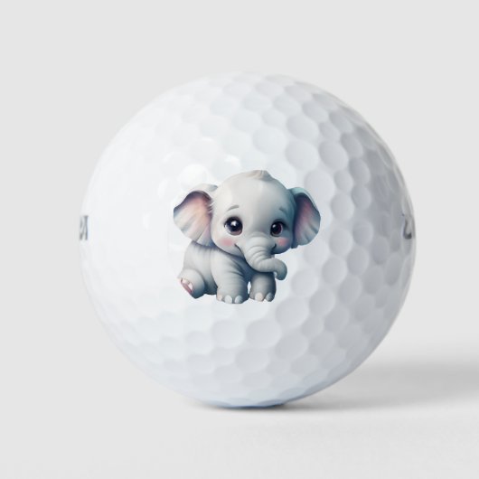Niedlich Adorable Kawaii Baby Elephant Golfball (Vorderseite)