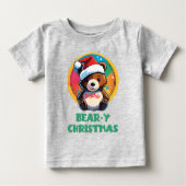Niedlich Adorable Kawaii Chibi Bär y Weihnachtsbär Baby T-shirt (Vorderseite)
