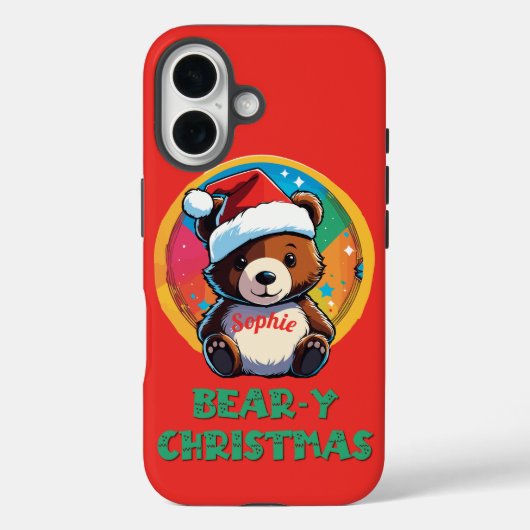 Niedlich Adorable Kawaii Chibi Bär y Weihnachtsbär Case-Mate iPhone Hülle (Rückseite)