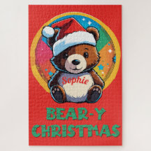 Niedlich Adorable Kawaii Chibi Bär y Weihnachtsbär