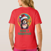 Niedlich Adorable Kawaii Chibi Bär y Weihnachtsbär T-Shirt (Rückseite)