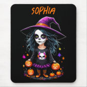 Niedlich Adorable Kawaii Halloween Hexe Mousepad (Vorne)