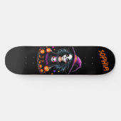 Niedlich Adorable Kawaii Halloween Hexe Skateboard (Horizontal)