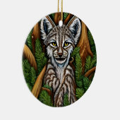 Niedlich Adorable Little Lynx Kitten Keramik Ornament (Rechts)