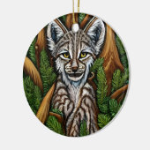 Niedlich Adorable Little Lynx Kitten Keramik Ornament (Links)