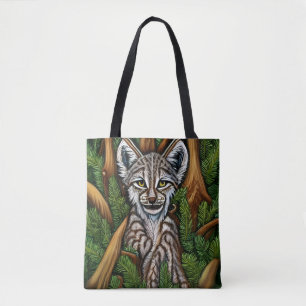 Niedlich Adorable Little Lynx Kitten Tasche