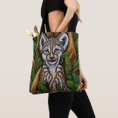 Niedlich Adorable Little Lynx Kitten Tasche (Von Nahem)