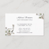 Niedlich Adorable Llama Wasserfarbener Teppich Visitenkarte (Rückseite)