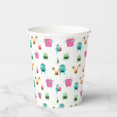 Niedlich Adorable Monsters farbenfrohe Kinder Jung Pappbecher (Rechts)