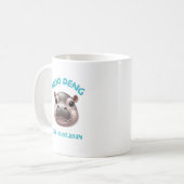Niedlich Adorable Moo Deng Baby Pygmy Hippo Kaffeetasse (Vorderseite Links)