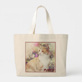 Niedlich Adorable Nah-up Cat Picture Jumbo Stoffbeutel (Rückseite)