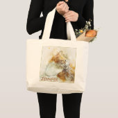 Niedlich Adorable Nah-up Cat Picture Jumbo Stoffbeutel (Vorderseite (Produkt))