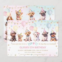 Niedlich Adorable Pawty Doppy Welpen Geburtstagspa