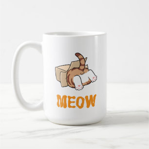 Niedlich Adorable Playful Cat Pappe Funny Lovee Kaffeetasse