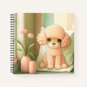 Niedlich Adorable Poodle Doppy Puppy Artwork | Notizblock (Vorderseite)