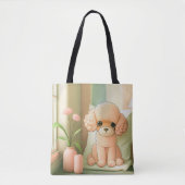Niedlich Adorable Poodle Doppy Puppy Artwork | Tasche (Vorderseite)
