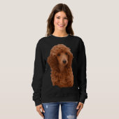 Niedlich Adorable Red Poodle Puppy Sweatshirt (Vorne ganz)