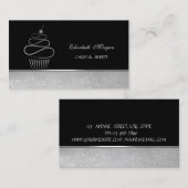 Niedlich Adorable Silver Glitte Cupcake Bäckerei Visitenkarte (Vorne/Hinten)