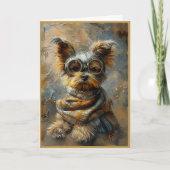 Niedlich Adorable Steampunk Yorkshire Terrier Note Karte (Vorderseite)