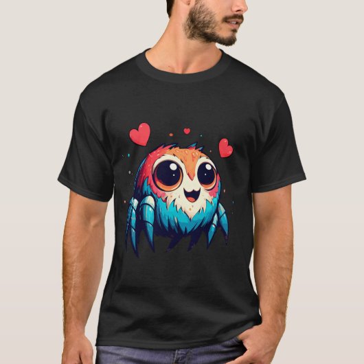 Niedlich Adorable Valentine Jumping Spider T - Shi T-Shirt (Vorderseite)