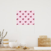 Niedlich Adorable Valentine's Day Red Hearts Muste Poster (Küche)
