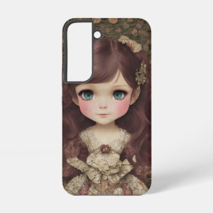Niedlich Adorable Vintage Art Chibi Kawaii Girl de Samsung Galaxy Hülle