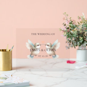 Niedlich Adorable Wedding Hummingbird Acrylschild