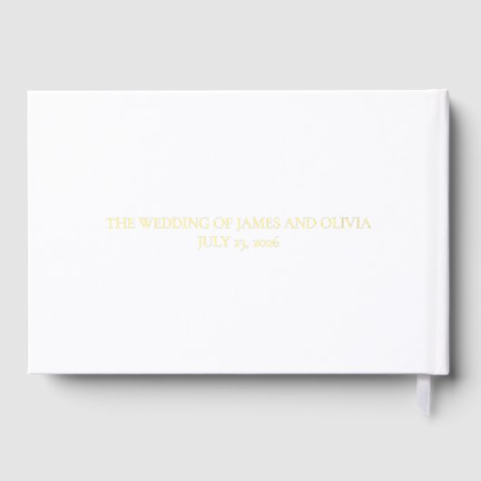 Niedlich Adorable Wedding Hummingbird Foil Guestbo Gästebuch (Rückseite)