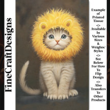 Niedlich Adortable Kitten + Löwenmane AK5 Decoupag