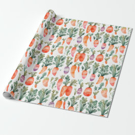 Niedlich Adortable Orange Carrot Garden Geschenkpapier
