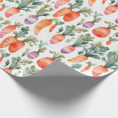 Niedlich Adortable Orange Carrot Garden Geschenkpapier (Ecke)