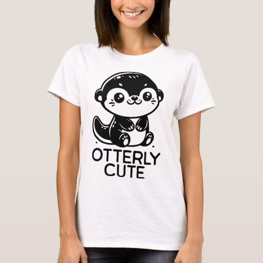 Niedlich Adortable Otter T-Shirt (Vorderseite)