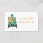 Niedlich Adventure Dinosaurs Diaper Raffle Visitenkarte (Vorderseite)