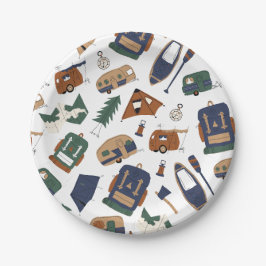 Niedlich Adventure Doodle Musterpapier-Teller Pappteller