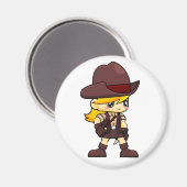 Niedlich Adventure Girl Cartoon Magnet (Vorderseite/Rückseite)