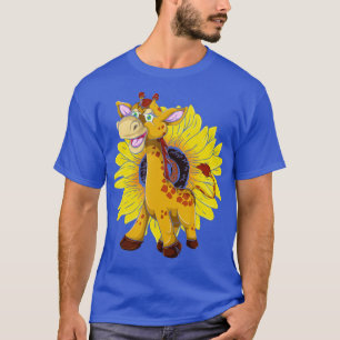 Niedlich Africa Animal Lover Gelbe Blume Sunflower T-Shirt