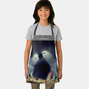 Niedlich Afrikanische Grauwürfel Küssen Personalis Schürze