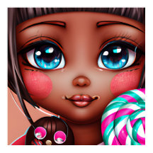 NIEDLICH AFRO CANDY GIRL POSTER