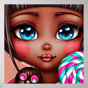 NIEDLICH AFRO CANDY GIRL POSTER