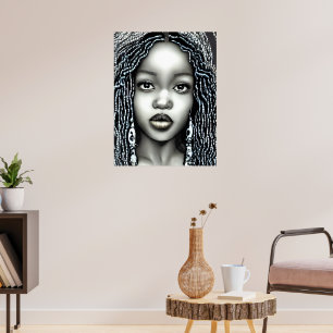 NIEDLICH AFRO FRAU QUEEN MELANIN POSTER