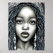 NIEDLICH AFRO FRAU QUEEN MELANIN POSTER (Vorne)