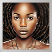 NIEDLICH AFRO FRAU QUEEN MELANIN POSTER (Vorne)