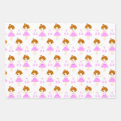 Niedlich-Afroamerikaner, brünett, blonde Ballerina Geschenkpapier Set (Vorderseite 3)